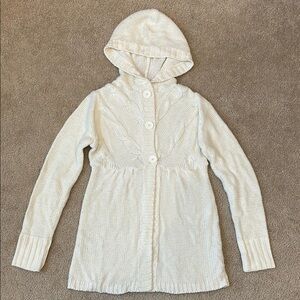 Motherhood Maternity Hooded Ivory Sweater - Size S